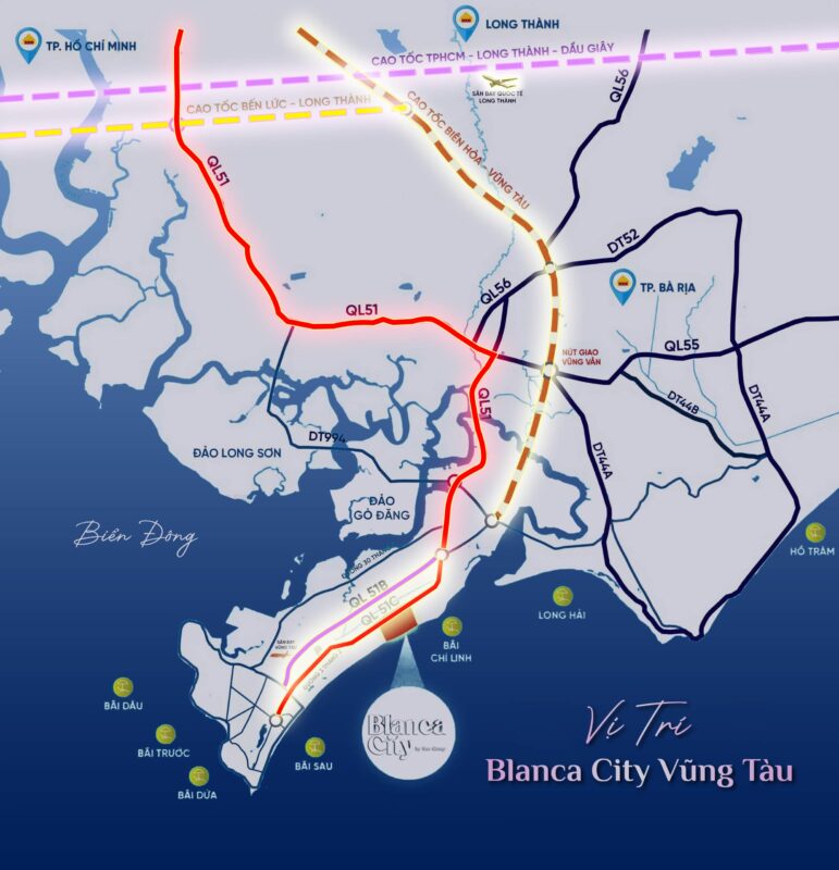 Cao Tốc Biên Hòa – Vũng Tàu - Đòn bẩy tăng giá Blanca City Vũng Tàu